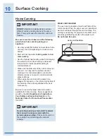 Предварительный просмотр 10 страницы Electrolux EI30EF35JS Use And Care Manual