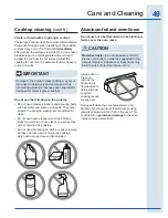 Предварительный просмотр 49 страницы Electrolux EI30EF35JS Use And Care Manual