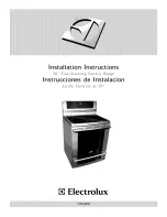 Preview for 1 page of Electrolux EI30EF55GBA Installation Instructions Manual