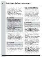 Preview for 4 page of Electrolux EI30GF45QS Use And Care Manual