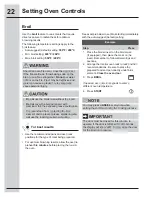 Preview for 22 page of Electrolux EI30GF45QS Use And Care Manual