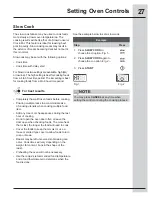 Preview for 27 page of Electrolux EI30GF45QS Use And Care Manual