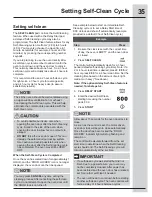 Preview for 35 page of Electrolux EI30GF45QS Use And Care Manual