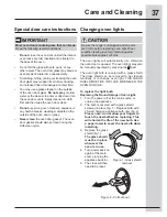 Preview for 37 page of Electrolux EI30GF45QS Use And Care Manual