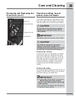 Preview for 39 page of Electrolux EI30GF45QS Use And Care Manual