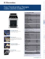 Preview for 1 page of Electrolux EI30GF55G - 30" Gas Range Specifications