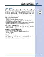 Preview for 27 page of Electrolux EI30GS55L Use And Care Manual