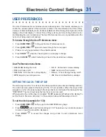 Preview for 31 page of Electrolux EI30GS55L Use And Care Manual