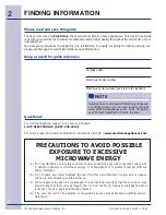 Preview for 2 page of Electrolux EI30SM35QS Use And Care Manual