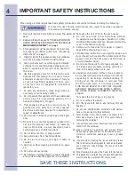 Preview for 4 page of Electrolux EI30SM35QS Use And Care Manual