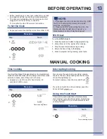 Preview for 13 page of Electrolux EI30SM35QS Use And Care Manual