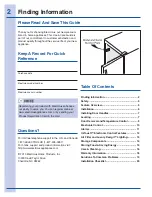 Preview for 2 page of Electrolux EI32AR65JS Use And Care Manual