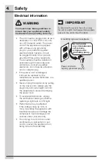 Preview for 4 page of Electrolux EI32AR80QS Use And Care Manual