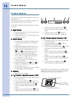 Предварительный просмотр 14 страницы Electrolux EI36PC60GS Installation, Use & Care Manual