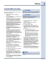 Preview for 3 page of Electrolux EIDW5705PB Use And Care Manual