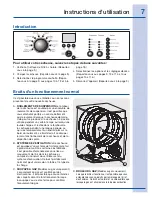 Preview for 7 page of Electrolux EIED55HIW - 8.0 cu. Ft. Electric Dryer (French) Manual D’Utilisation Et D’Entretien