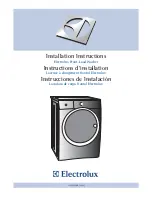 Предварительный просмотр 1 страницы Electrolux EIFLS55IIW - 27" Front-Load Steam Washer Installation Instructions Manual