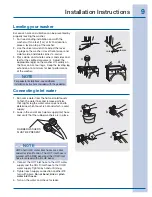 Предварительный просмотр 9 страницы Electrolux EIFLS55IIW - 27" Front-Load Steam Washer Installation Instructions Manual