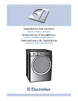 Предварительный просмотр 19 страницы Electrolux EIFLS55IIW - 27" Front-Load Steam Washer Installation Instructions Manual