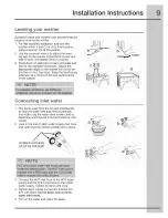 Preview for 9 page of Electrolux EIFLS60JIW0 Installation Manual