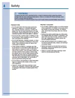 Preview for 4 page of Electrolux EIFLW55H MB Use And Care Manual