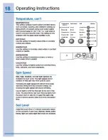 Preview for 18 page of Electrolux EIFLW55H MB Use And Care Manual