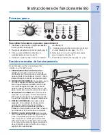 Предварительный просмотр 7 страницы Electrolux EIFLW55HIW - 27" Front-Load Washer (Spanish) Guia De Uso Y Cuidado