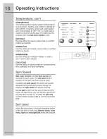 Предварительный просмотр 18 страницы Electrolux EIFLW55IKG - 4.7 cu. Ft. Washer Use And Care Manual