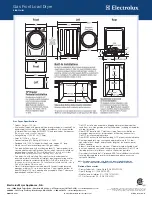 Preview for 2 page of Electrolux EIGD55HIW - 27" Gas Dryer Product Specifications