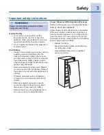 Preview for 3 page of Electrolux EILFU21GS Use And Care Manual