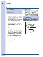 Preview for 4 page of Electrolux EILFU21GS Use And Care Manual