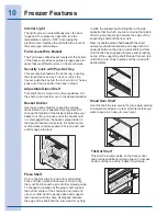 Preview for 10 page of Electrolux EILFU21GS Use And Care Manual