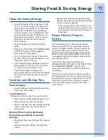 Preview for 11 page of Electrolux EILFU21GS Use And Care Manual