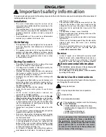 Предварительный просмотр 2 страницы Electrolux EK 5734 Instruction Booklet