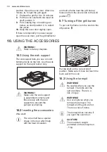 Preview for 18 page of Electrolux EKG20100OK User Manual