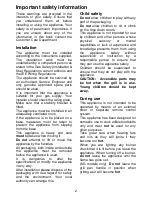 Preview for 2 page of Electrolux EKG5046 Important Safety Information