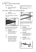 Предварительный просмотр 14 страницы Electrolux EKG913A4OX User Manual