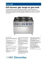 Preview for 1 page of Electrolux Elco 900 Series Specifications