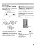 Preview for 7 page of Electrolux Electric  Range Use & Care Manual