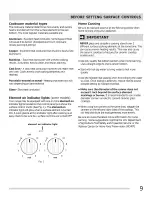 Preview for 9 page of Electrolux Electric  Range Use & Care Manual