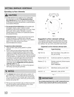 Preview for 10 page of Electrolux Electric  Range Use & Care Manual