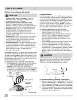 Preview for 20 page of Electrolux Electric  Range Use & Care Manual