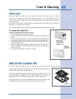 Предварительный просмотр 45 страницы Electrolux Electric Slide-In Range Use And Care Manual