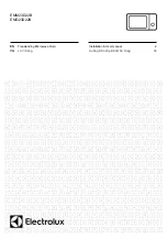 Preview for 1 page of Electrolux EMG23D22B Installation And User Manual