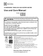 Предварительный просмотр 3 страницы Electrolux EN18WI30LS User And Care Manual