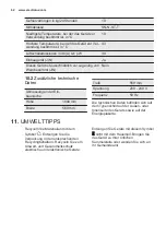 Предварительный просмотр 62 страницы Electrolux ENN3054EFW User Manual