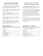 Preview for 3 page of Electrolux Epic 6500 SR Owner'S Manual