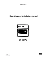 Preview for 1 page of Electrolux EPSOPM Operating And Installation Manual