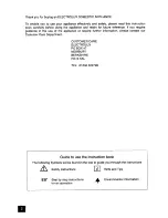 Preview for 2 page of Electrolux ER 7956B Installation And Instruction Manual