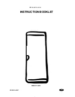 Preview for 1 page of Electrolux ERC3711WS Instruction Booklet